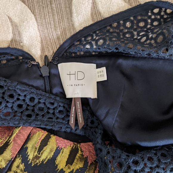 Anthropologie HD in Paris Jacquard Peplum Top Sz 2 - Picture 4 of 7